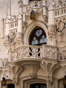 捷克温莎hluboka城堡阳台照片