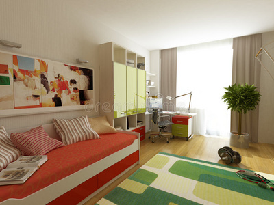 现代室内设计privat公寓3d渲染