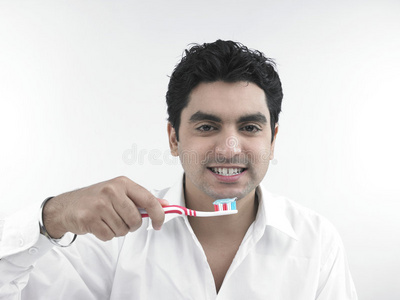 亚洲男人用牙刷