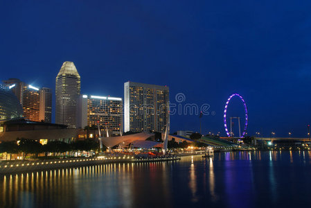 晚上的新加坡城