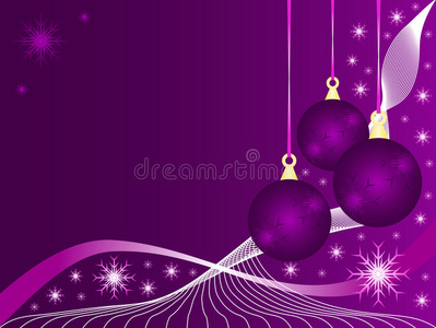紫色圣诞饰品图片