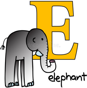 动物字母表e大象
