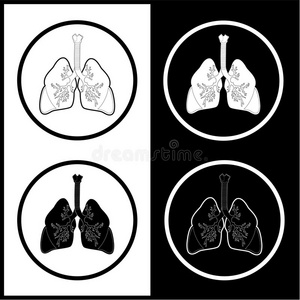 向量肺图标