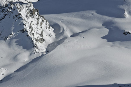 山上的滑雪道