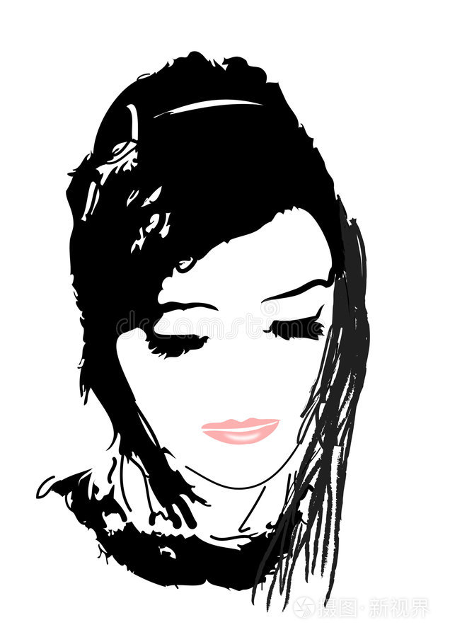 妇女手绘插图