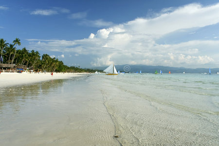 长滩岛白沙滩帕劳菲律宾