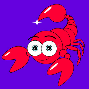 六爪可爱的蝎子照片