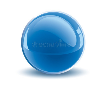 三维矢量蓝色球体照片