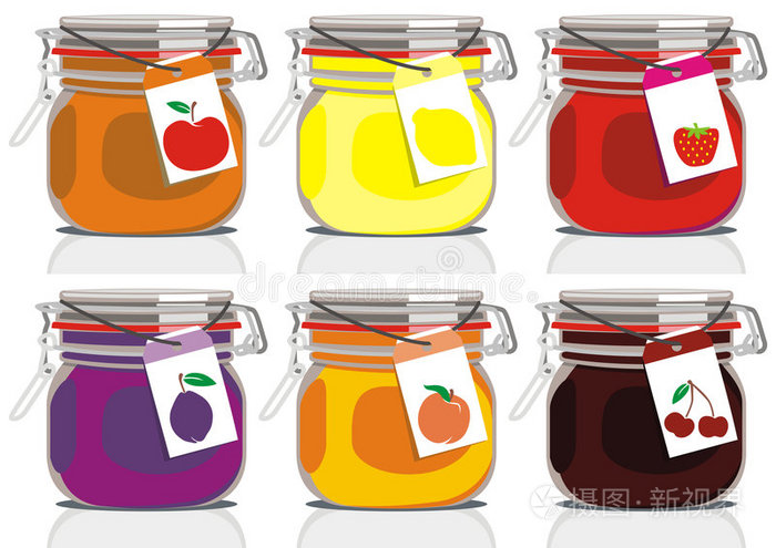 下载小样发票合同问题/举报饼干烤水果果酱罐果酱卡通图标水果糖三个
