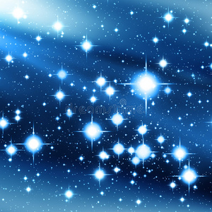 星光灿烂的蓝色宇宙