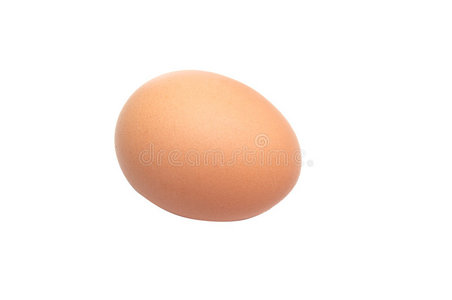 一个白色背景的鸡蛋。