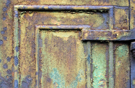 生锈的门图片