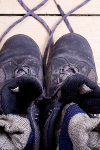 地板 习惯于 流浪汉 花边 坏的 行走 短袜 袜子 靴子