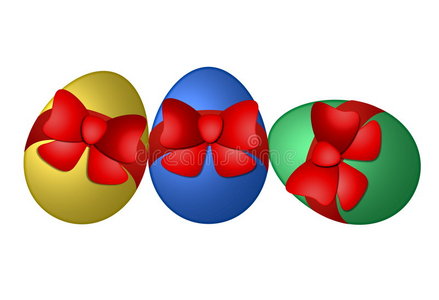 白色装饰复活节彩蛋