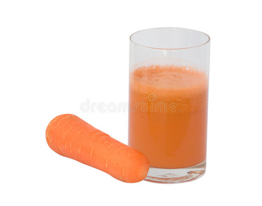 一杯胡萝卜汁和胡萝卜图片