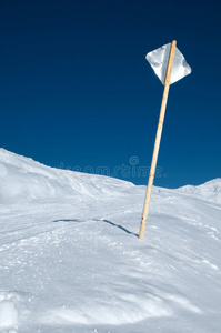 滑雪坡金属标牌