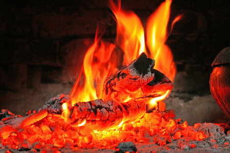 燃烧的灰烬照片