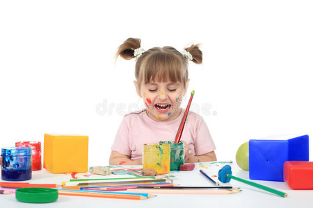 小孩 工艺品 绘画 乐趣 蜡笔 孙子 游戏 教育 油漆 艺术家