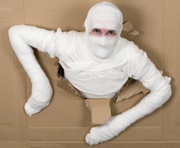 匿名性化装木乃伊照片