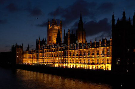 伦敦议会大厦英国夜景