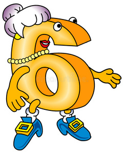 十进制数卡通人物六照片