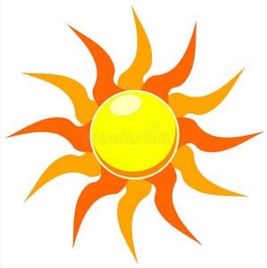炽热的太阳矢量图照片