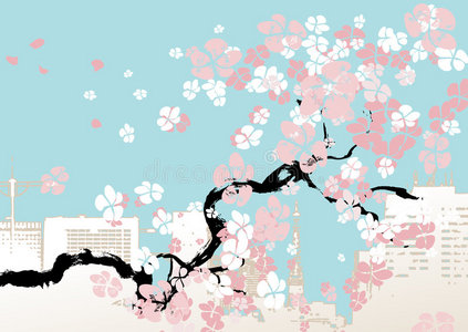 樱花矢量图照片