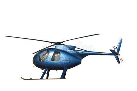 小型蓝色直升机图片