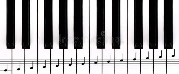 钢琴琴键和琴竿