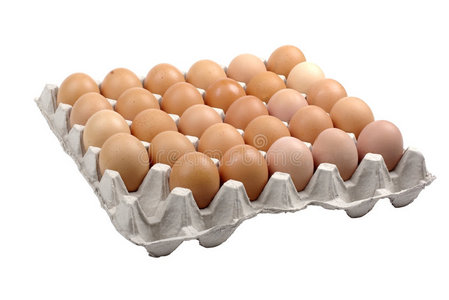 带鸡蛋的纸板包装。
