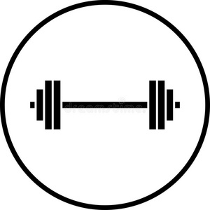 矢量杠铃健身房重量符号图示