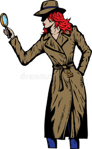 旧式女侦探,比如50年代的照片