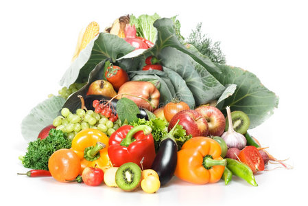 蔬菜和水果隔离