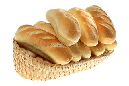 一篮子面包卷。