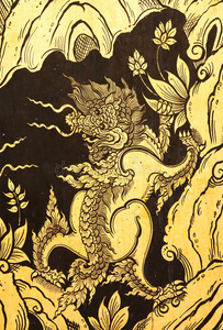 泰式传统绘画中的狮子图片
