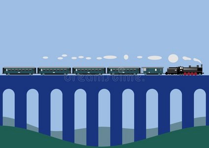 高架桥插画