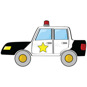 卡通警车照片