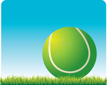草地上的网球