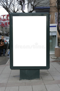 空白一个垂直海报广告牌包括cl