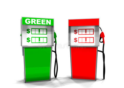 绿色和红色气泵图片