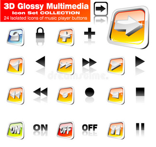 音乐播放器图标集