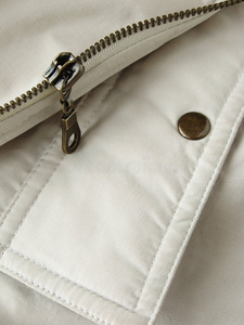 外套 夹克 金属 片段 拍打 府绸 缝合 工艺 纺织品 材料