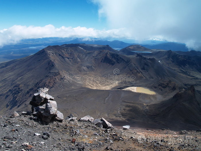 从ngauruhoe山到ruapehu山的景色