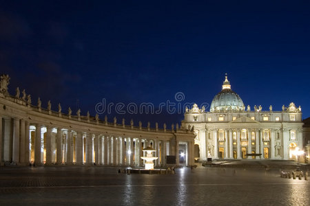 罗马之夜的圣彼得罗