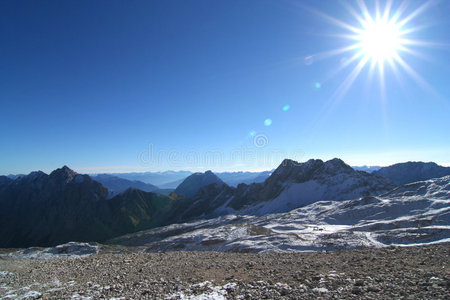 德国祖斯皮茨雪山。