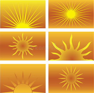 六个太阳插图照片