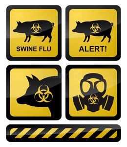 猪流感警告标志