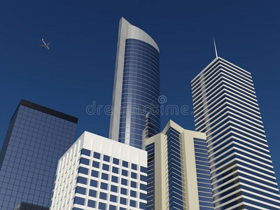 现代城市的高楼大厦图片