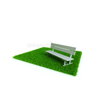草坪上的长凳