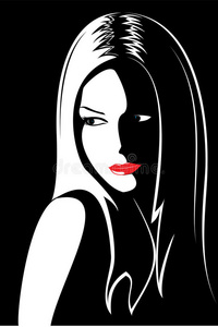 一系列年轻漂亮的女孩形象.照片